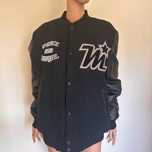 ZARA Black Varsity Jacket New With Tags – Letterman Style Wool Blend Bomber
